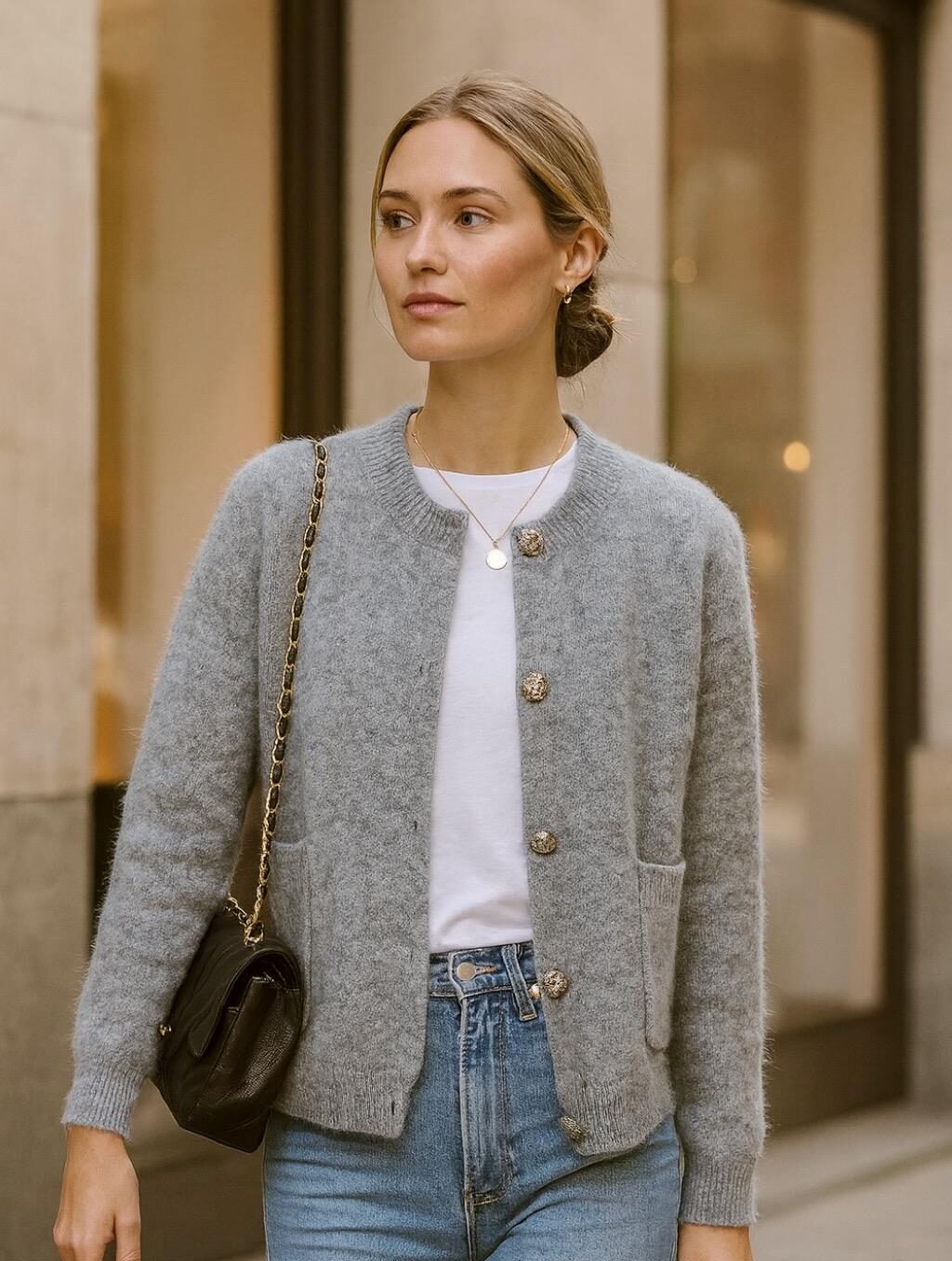 Πλεκτή ζακέτα με διακοσμητικά κουμπιά – Διαθέσιμη σε 5 χρώματα