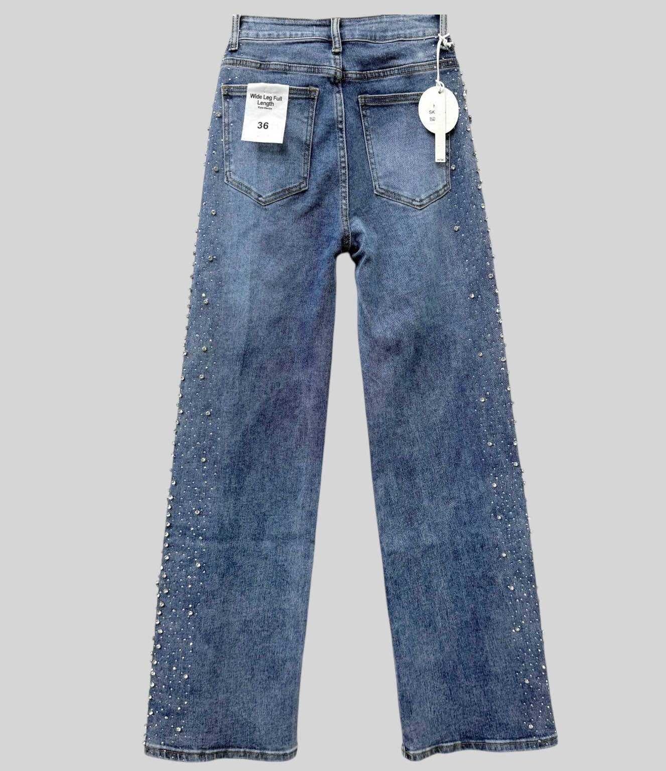 Jean με swarowski - Μπλέ απόχρωση - Image 2