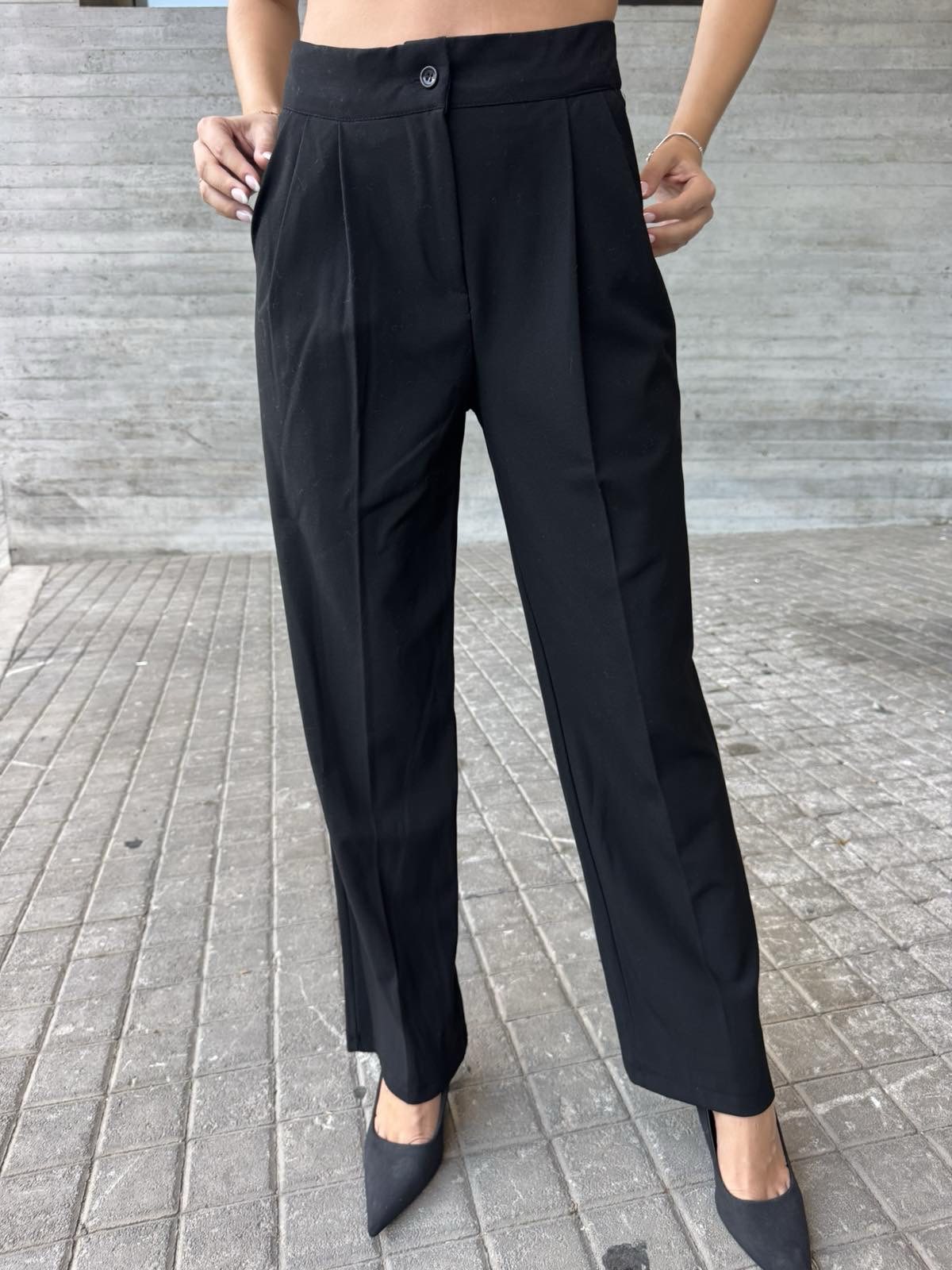 Ψηλόμεσο wide leg παντελόνι σε μπλε χρώμα