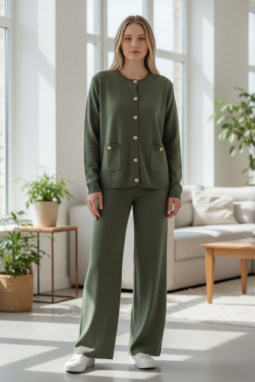 Πλεκτό σετ δύο τεμαχίων – Διαθέσιμο σε 5 χρώματα