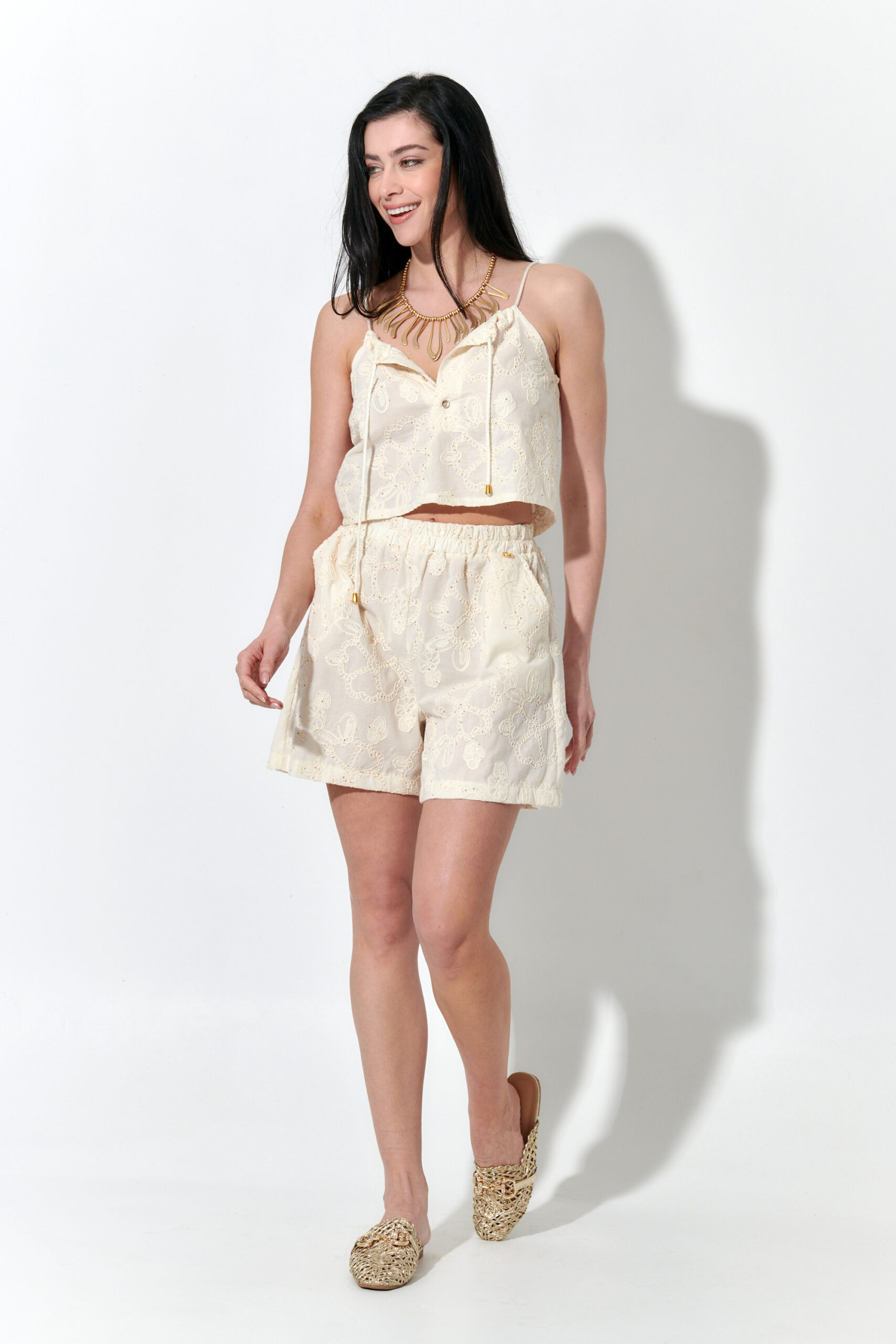 Boho Broderie Σετ Σορτς & Crop Top - Image 10